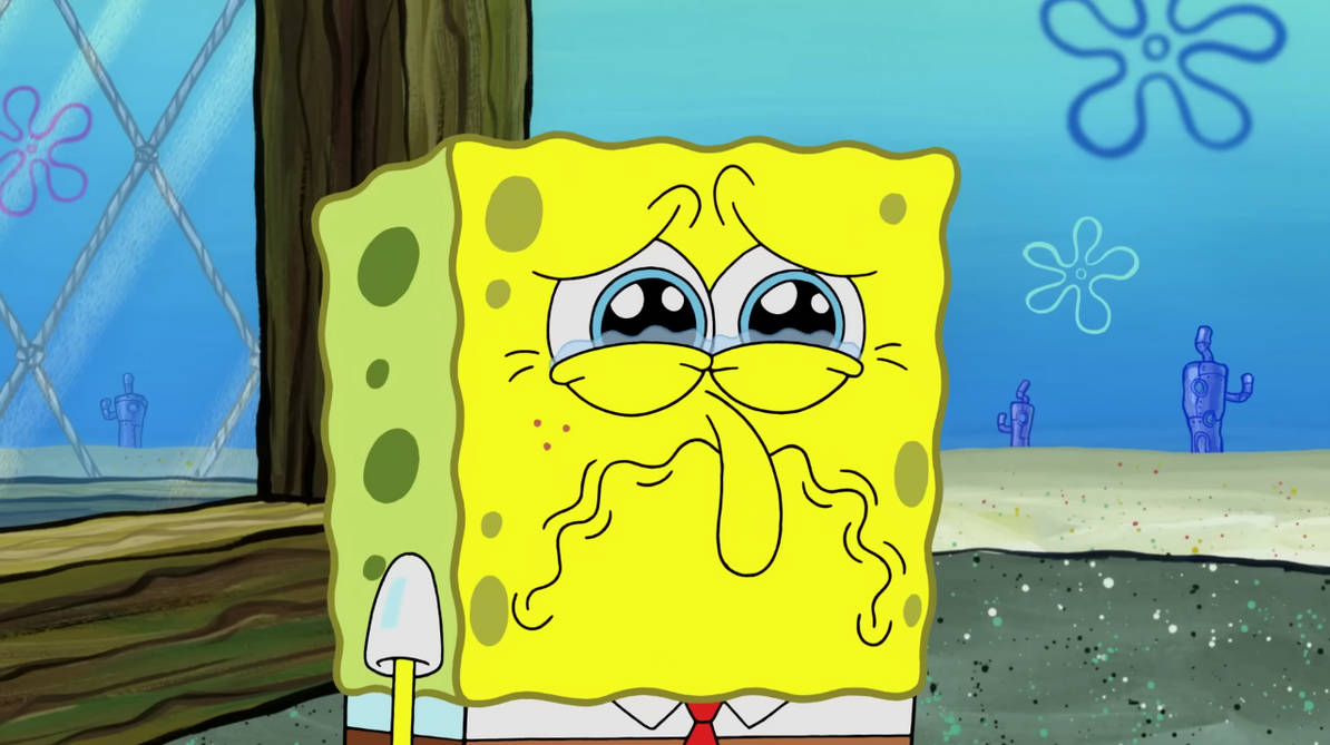 spongebob squarepants, reaction, sad, reactions, mrw, crying, cry