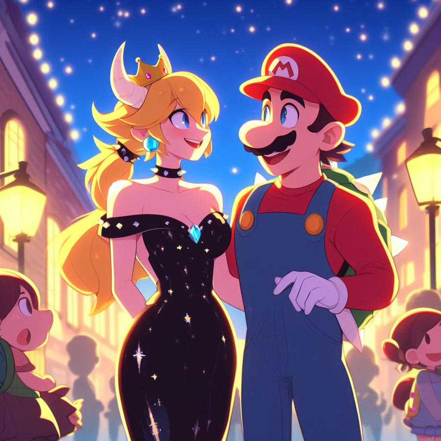 Bowsette Rp Bowsette and Mario in a Date 2 by kraken888 on DeviantArt