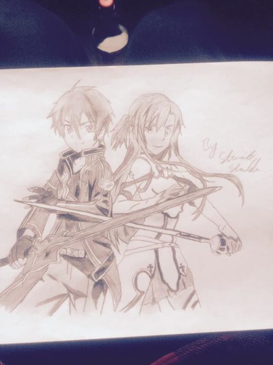 Asuna and kirito from Sword Art Online