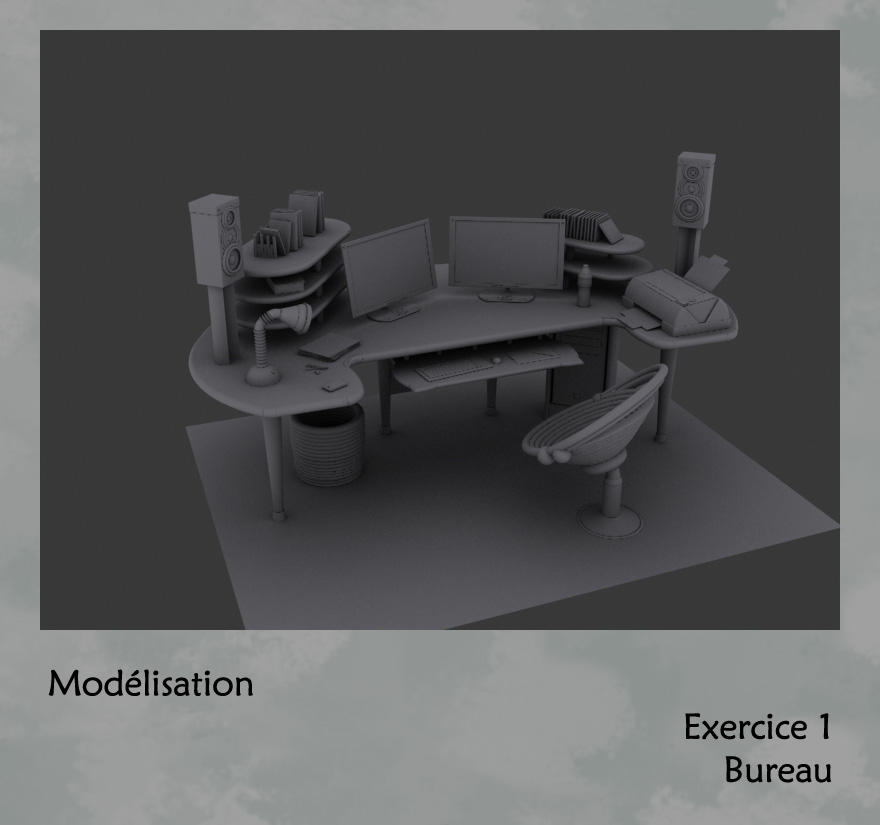 Modeling - Desk by Takiyah-chan on DeviantArt