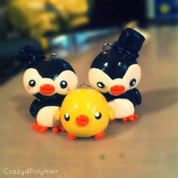 Polymer Clay - Penguins and Chick