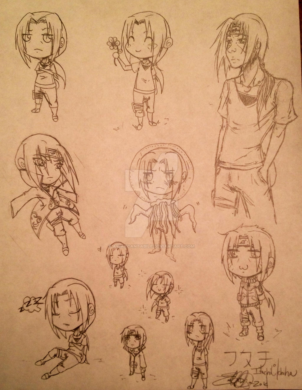 Itachi Uchiha Sketch Dump No. 1