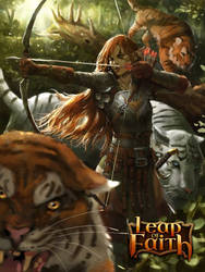 Elven Girl with Tigers Evolve