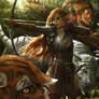 Elven Girl with Tigers Evolve