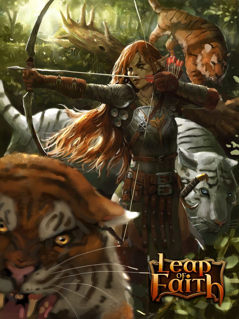 Elven Girl with Tigers Evolve