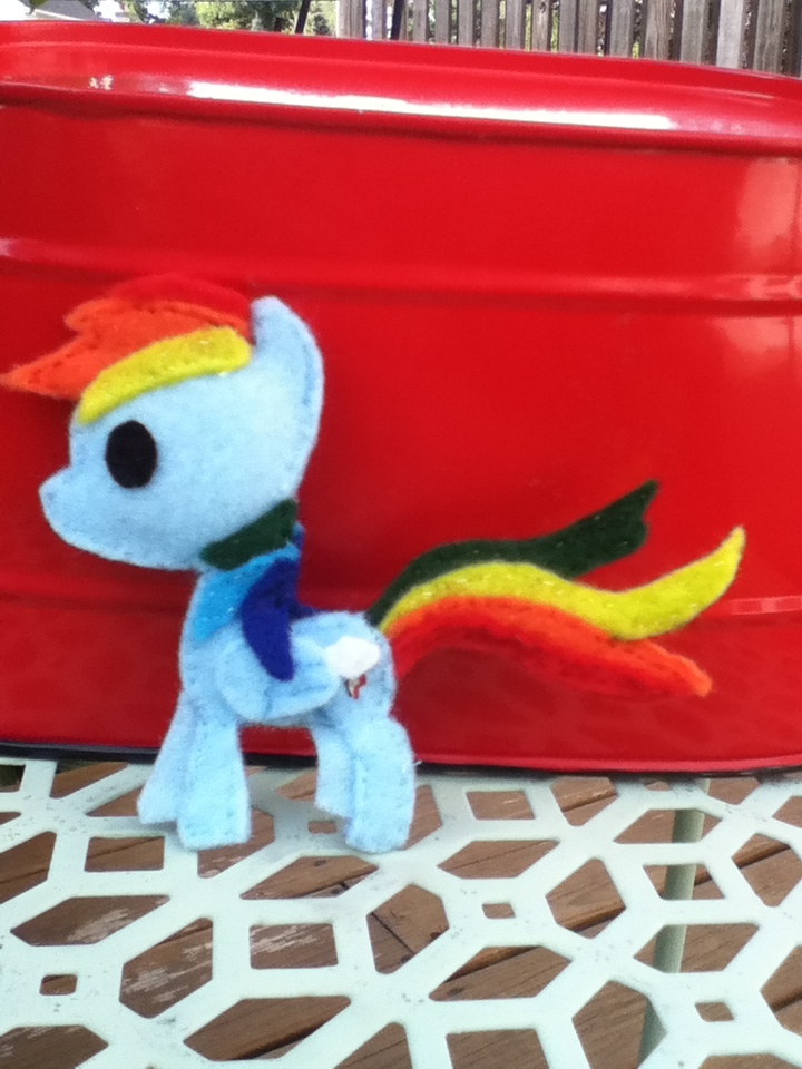 Rainbow Dash plush thing