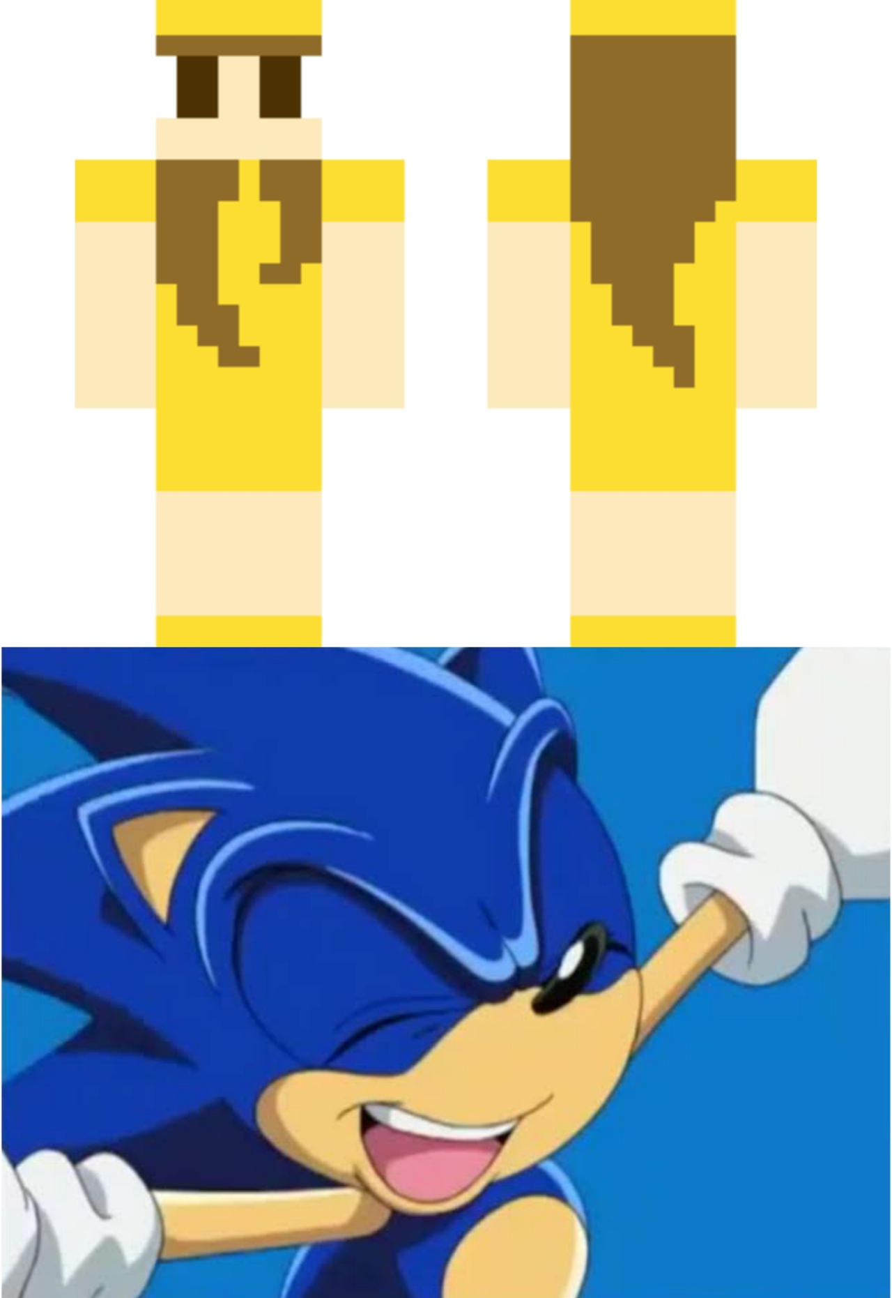 Sonic 2 (sonic sprites). Minecraft Skin