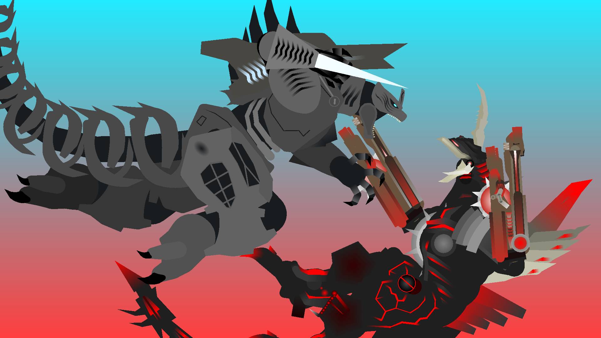 Mecha Dagon Kiryu Vs Gigan Art by Azmezilla on DeviantArt