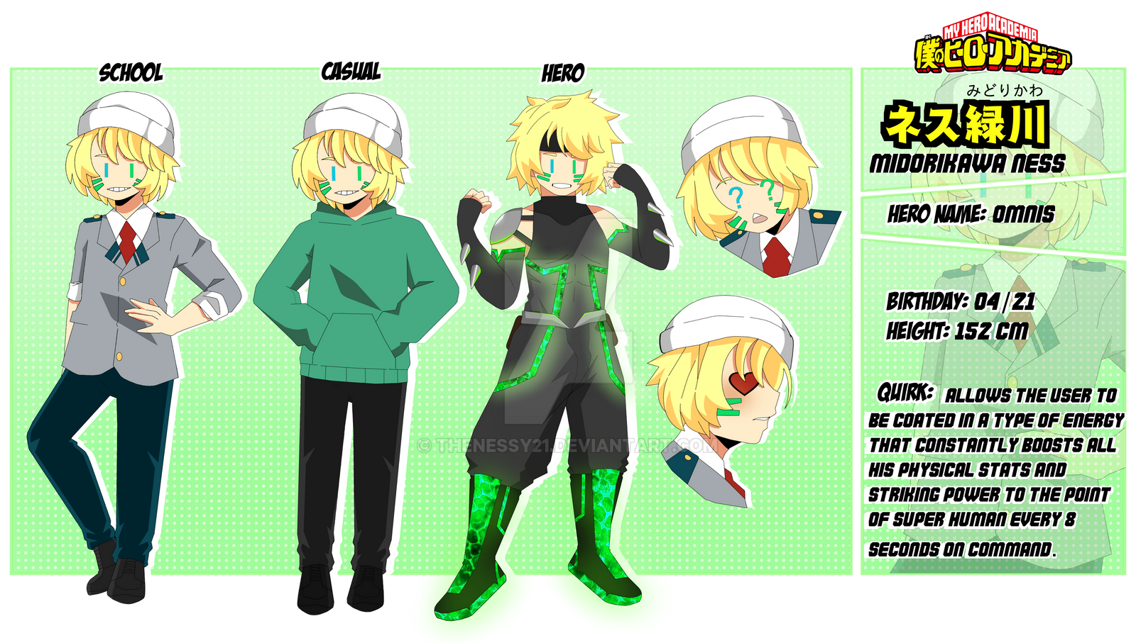 BNHA: Self Insert Reference Sheet by TheNessY21 on DeviantArt