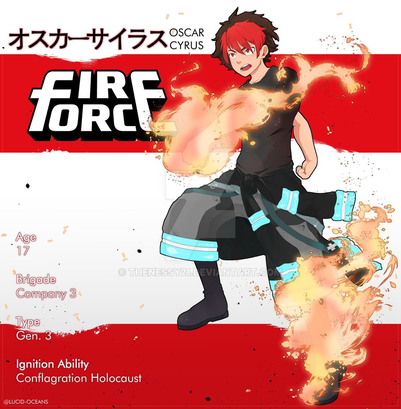 OC] Made a Fire Force OC since I haven't drawn a character in forever! (no  spoilers in the comments please) : r/firebrigade