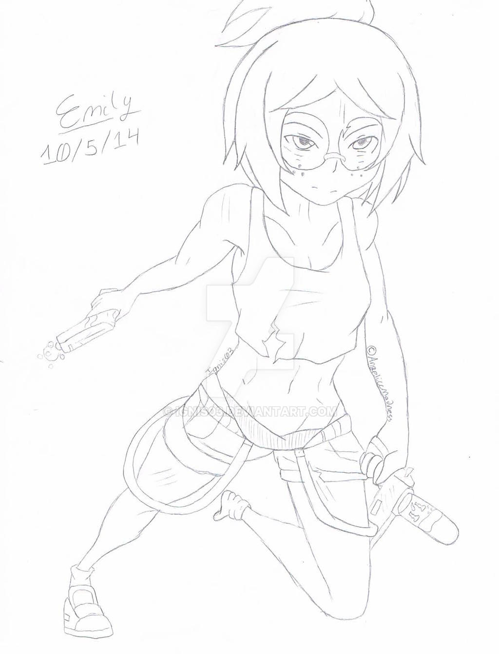 xXxPayPal CommissionxXx Emily- Full Body Sketch