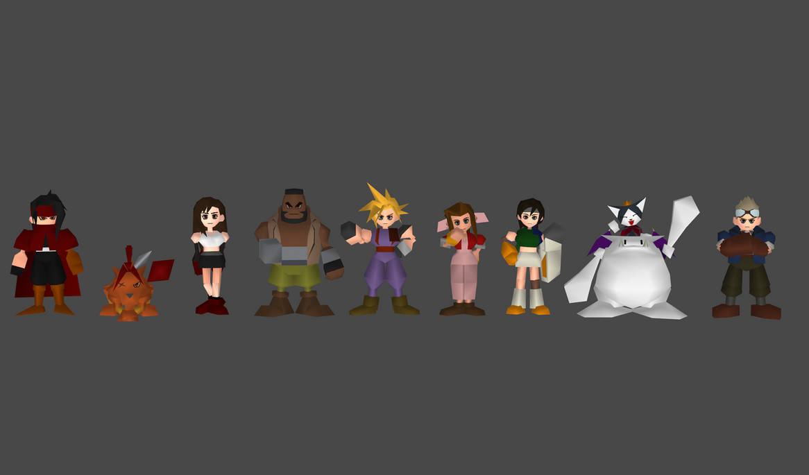 FF7 main character pack by Lopieloo on DeviantArt