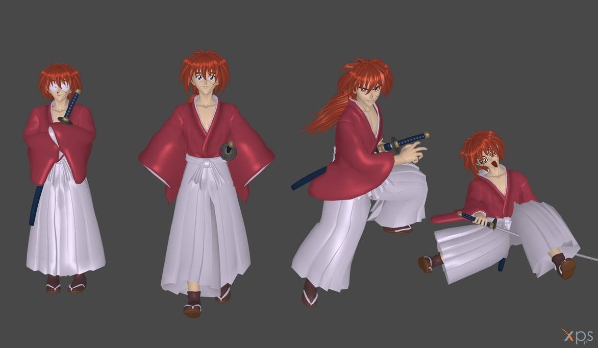 Kenshin Himura - Rigged by JosouKitsune on DeviantArt