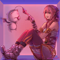FF13-2 - Serah and Mog by DiceSMS