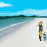 Pokemon SNK AU: Walking the Beach