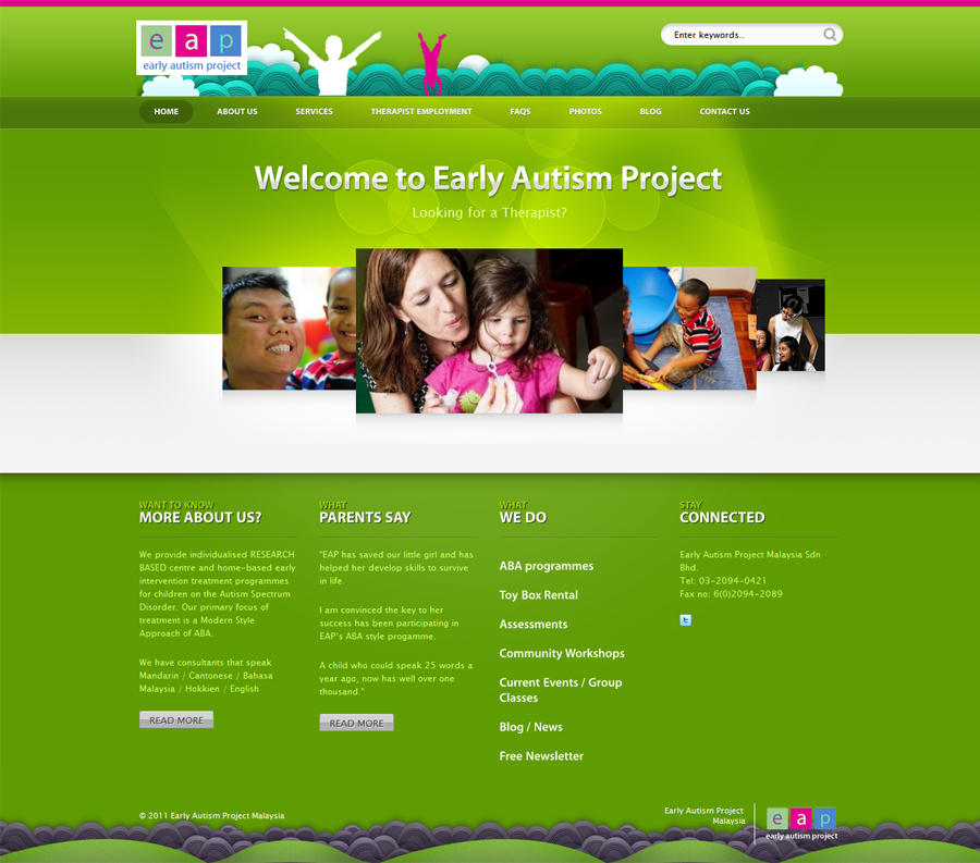 Early Autism Project Webdesign by shoden23 on DeviantArt