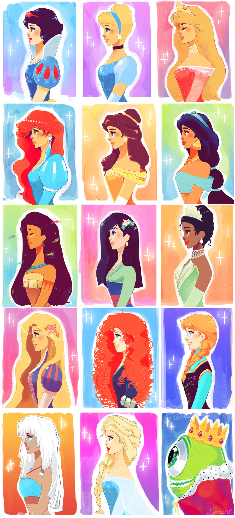 Disney Princesses By Demachic On DeviantArt disney-princesses-by-demachic-on-deviantart