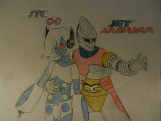 Jet Jaguar and Prezy  (Color Version)