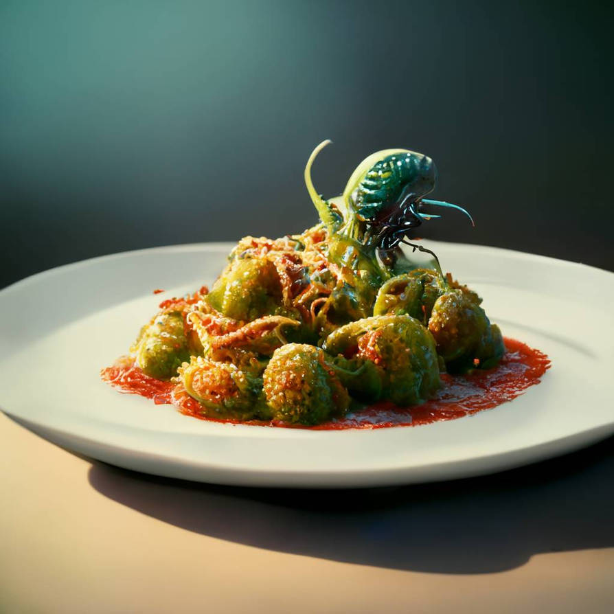 Alien Dish by spaghettoillustrator on DeviantArt