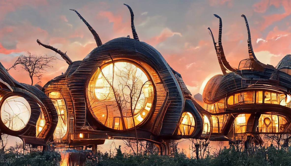 Alien city by spaghettoillustrator on DeviantArt