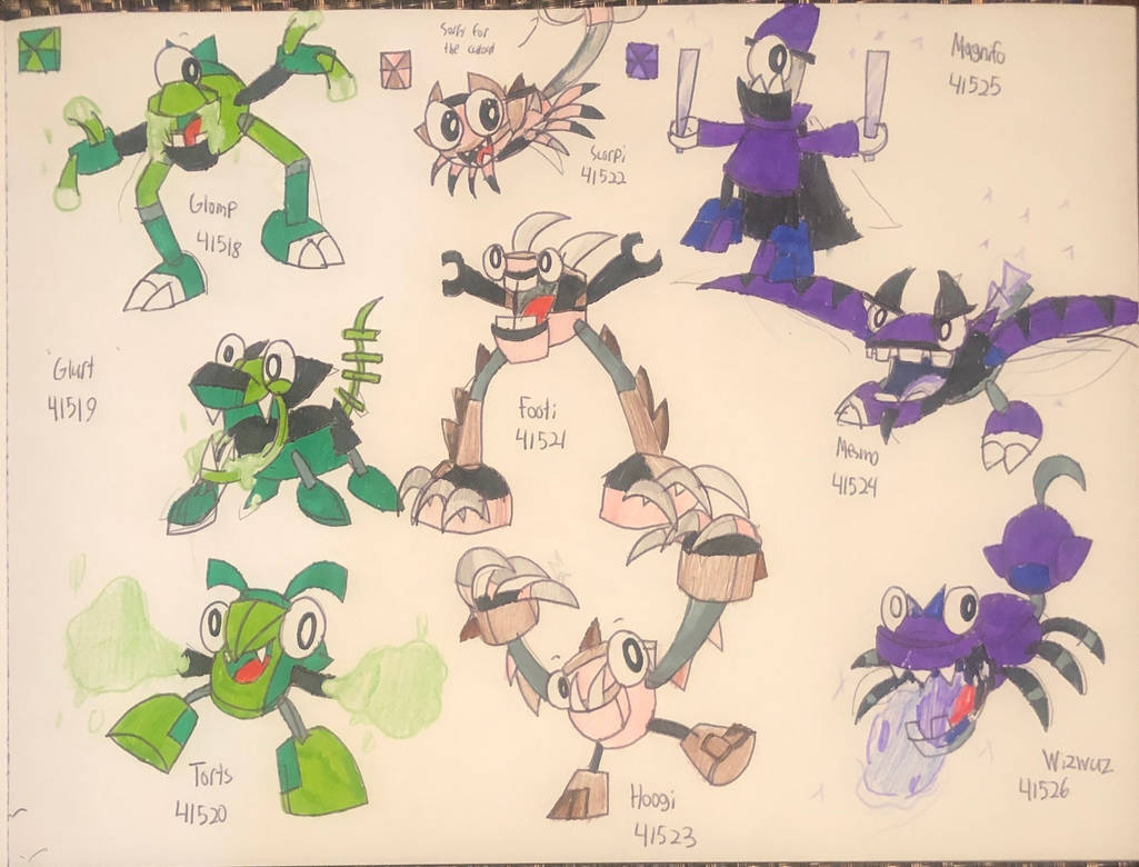 Series 3 Mixels in their lego poses by Wook-Naut on DeviantArt