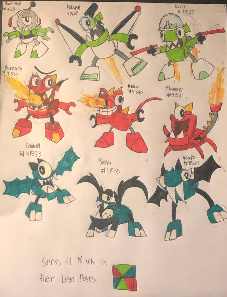 Series 4 Mixels in their lego poses by Wook-Naut on DeviantArt