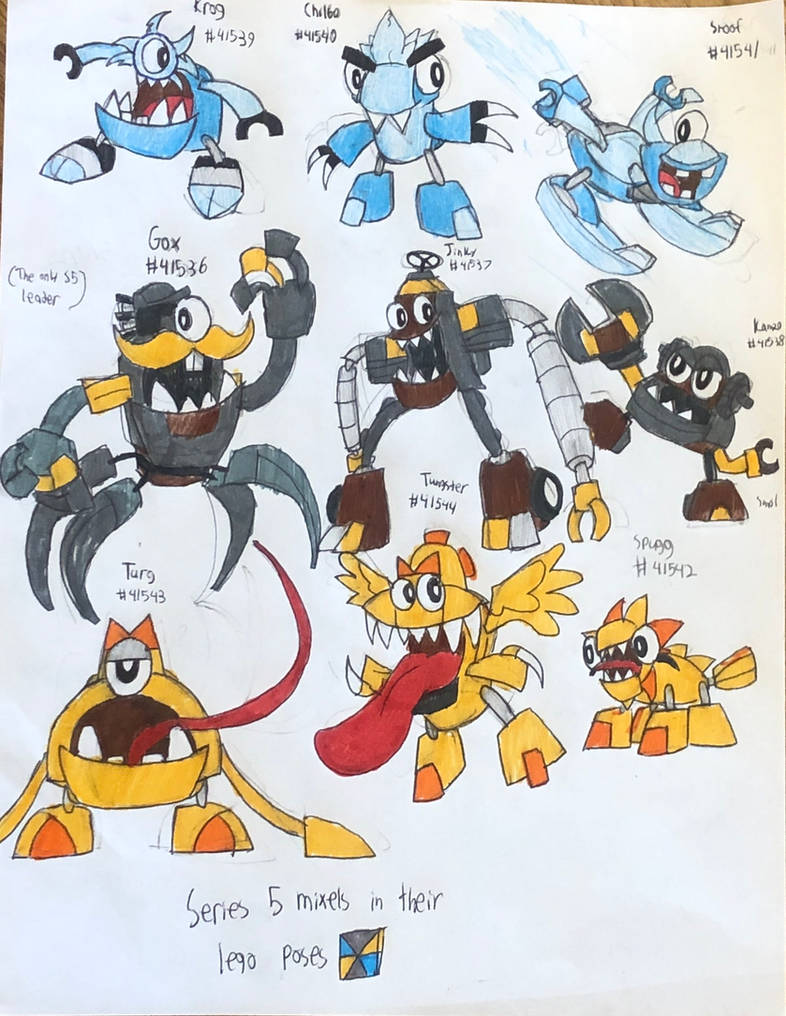 Series 5 Mixels in their lego poses by Wook-Naut on DeviantArt