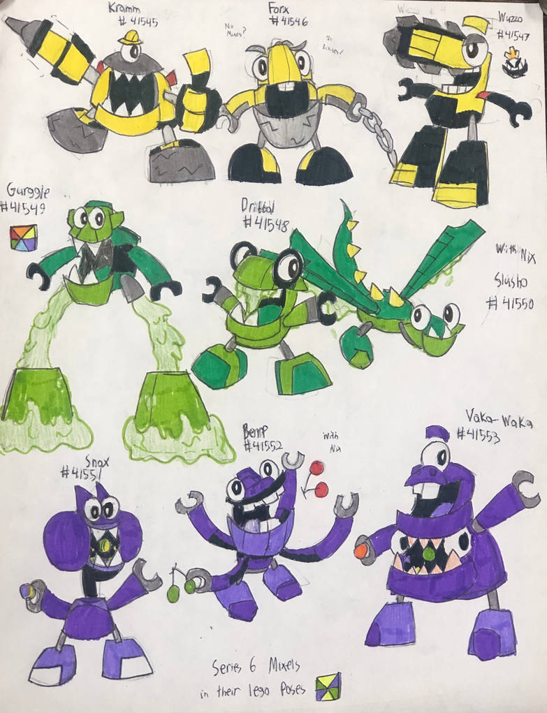Series 6 Mixels in their lego poses by Wook-Naut on DeviantArt