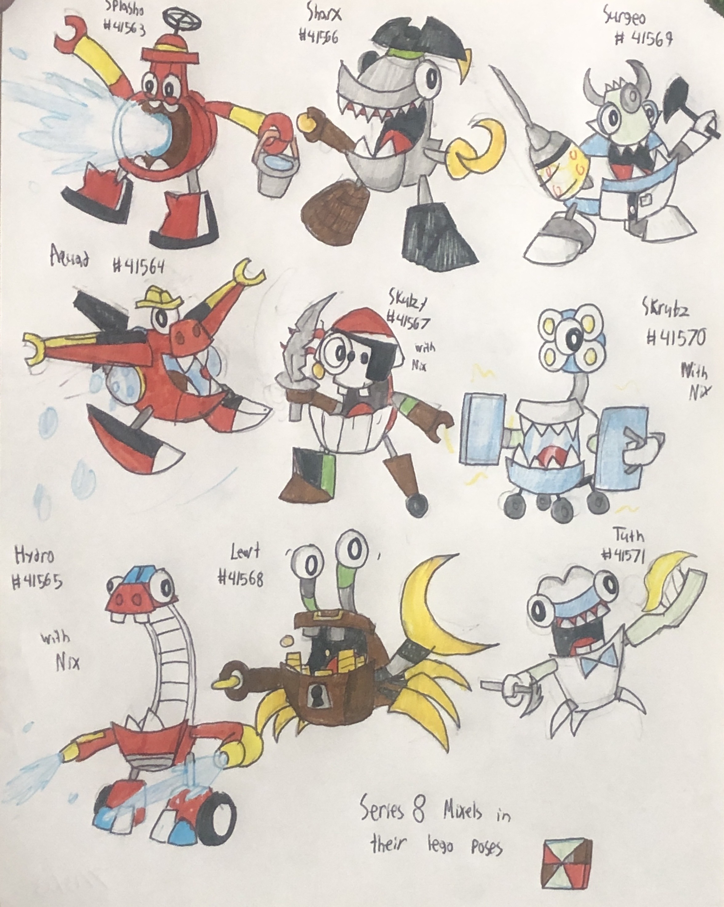 Series 8 Mixels in their lego poses by Wook-Naut on DeviantArt