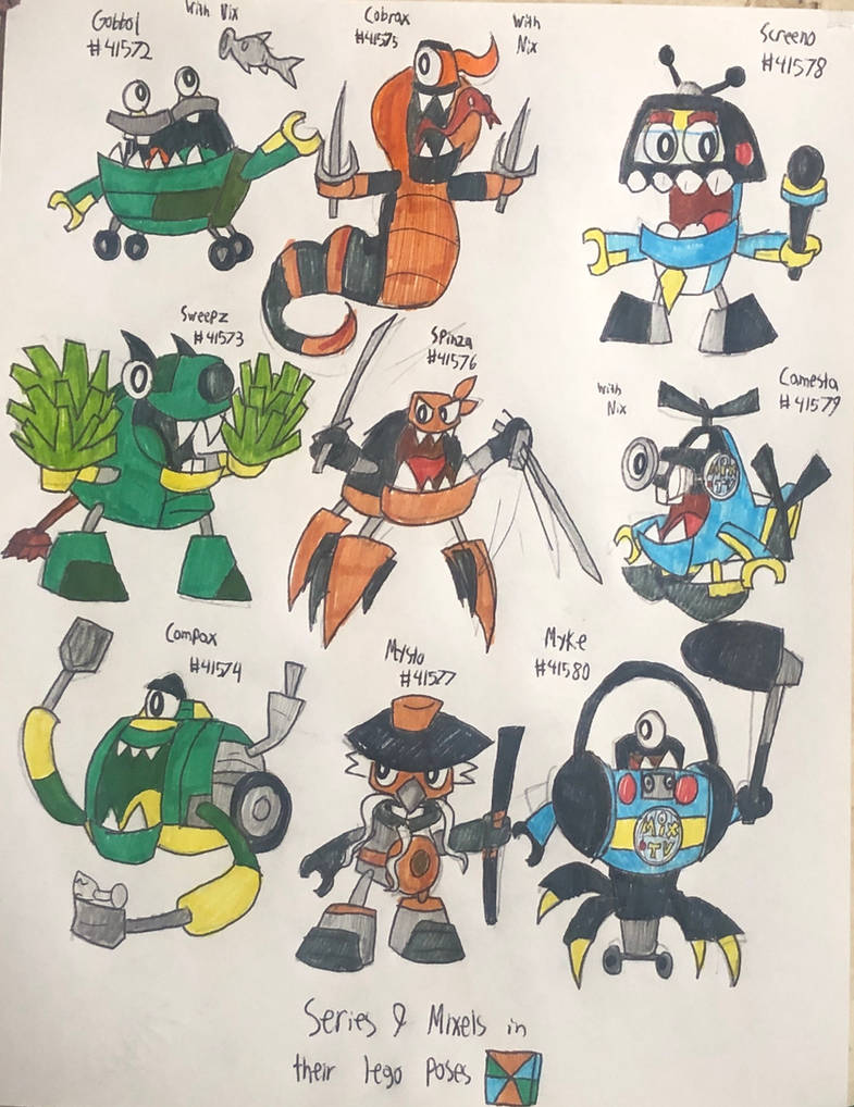 Series 9 Mixels in their lego poses by Wook-Naut on DeviantArt
