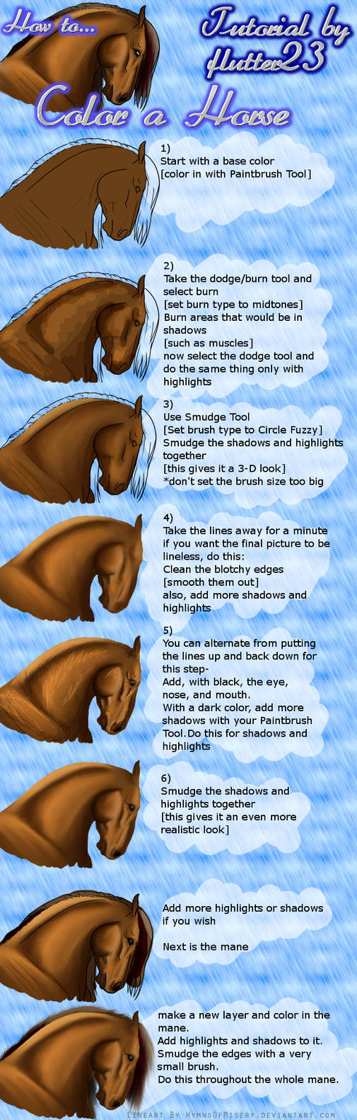 How to color a horse Tutorial by flutter23 on DeviantArt