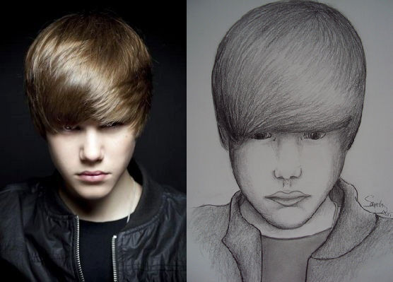 JBieber Drawing Comparison by flutter23 on DeviantArt