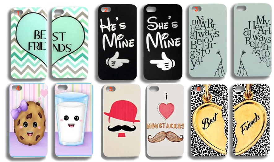 Cute Best Friend Couple Phone Cases Set 2 by CaseInifinity on