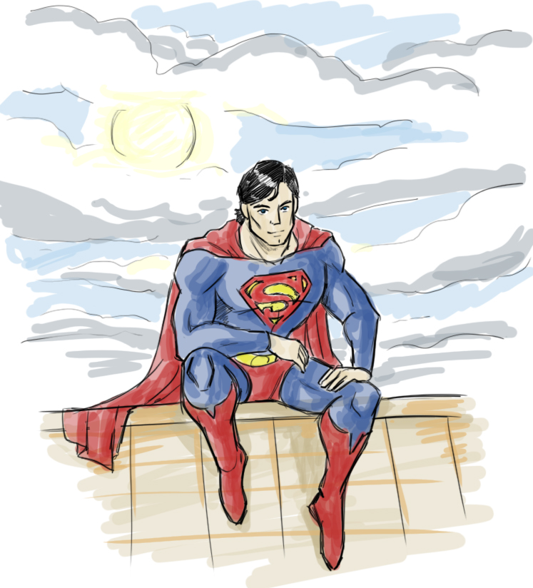 Superman Sitting