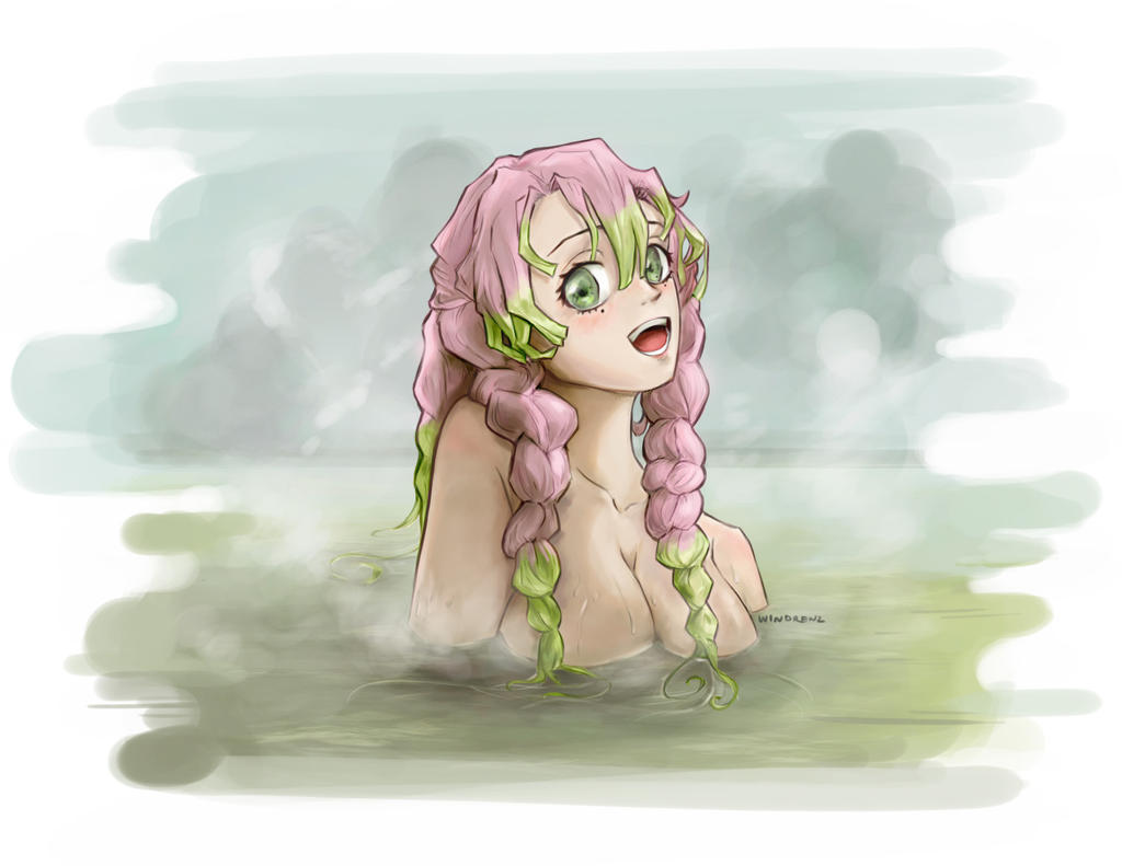 Mitsuri Kanroji in the bath by windrenz on DeviantArt