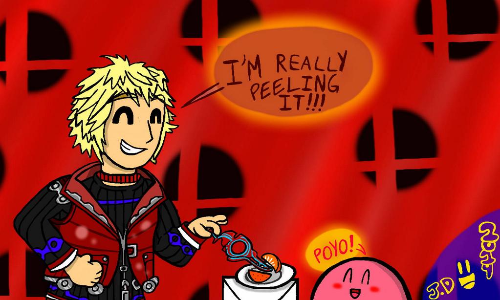 Shulk's really peeling it!!! XD