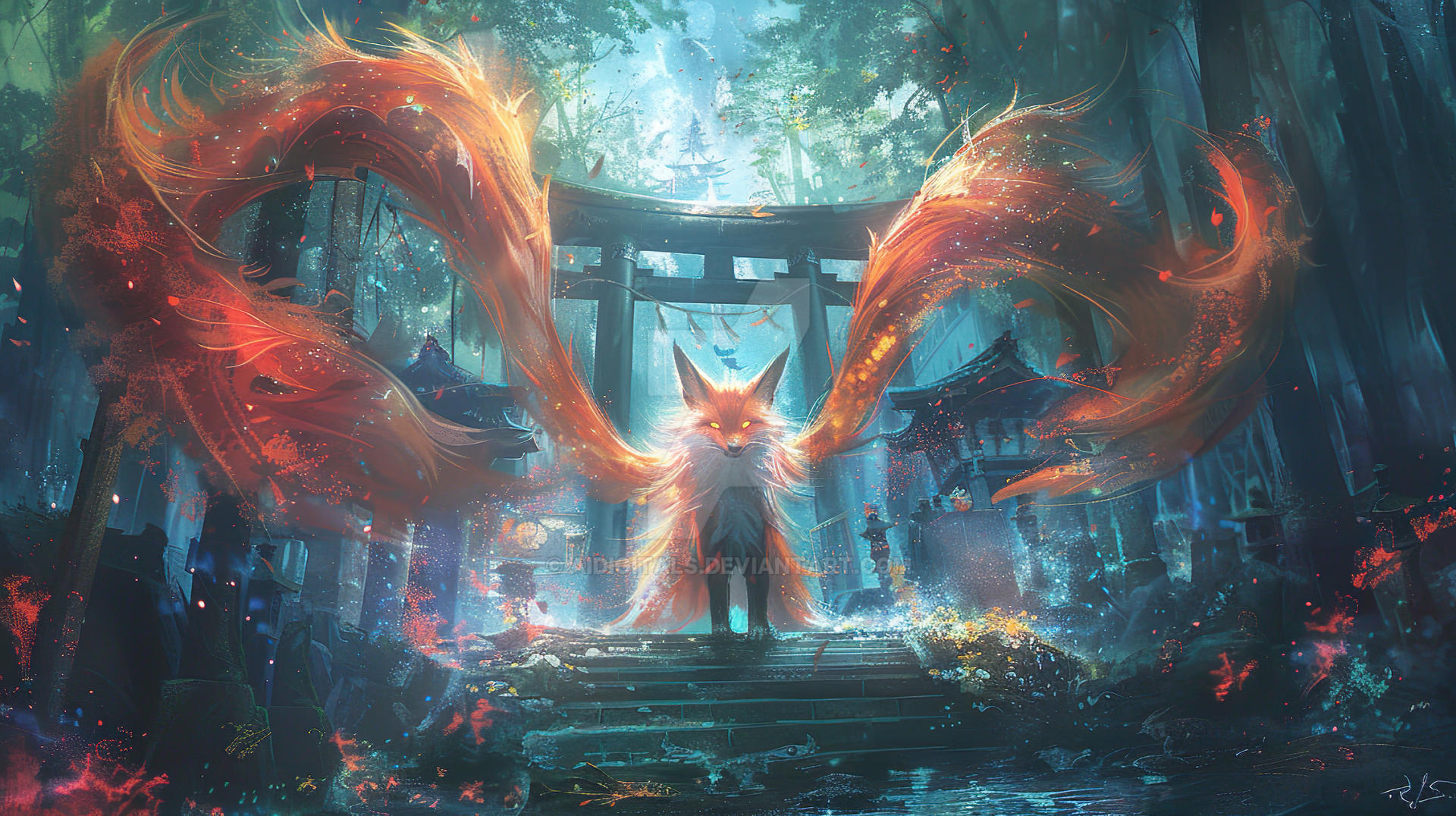 Fox Spirit Wallpaper by AiDigitals on DeviantArt