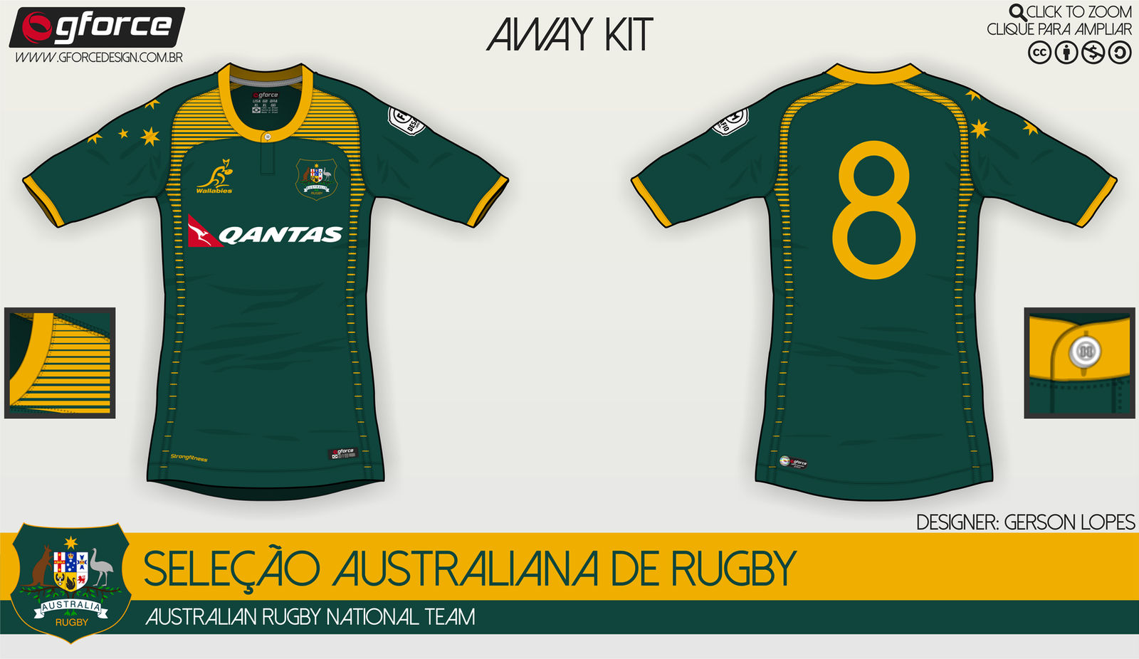 Australian Rugby National Team - Away Kit by gersonlopesfilho on DeviantArt