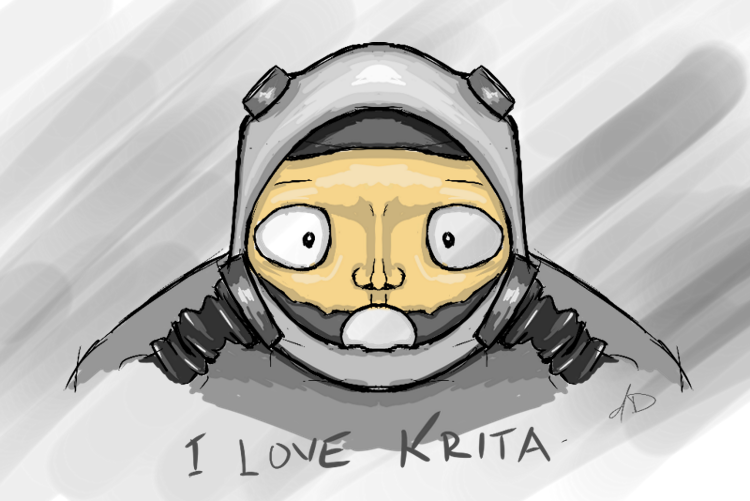 Doodle with Krita. I love Krita