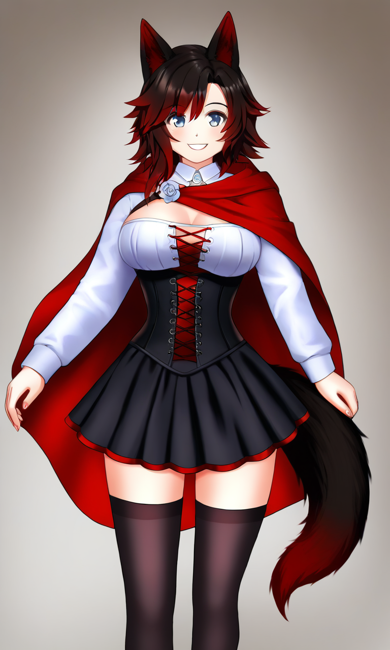 Faunus Ruby Busty Wolf Faunus Ruby Rose by RWBYAI on DeviantArt