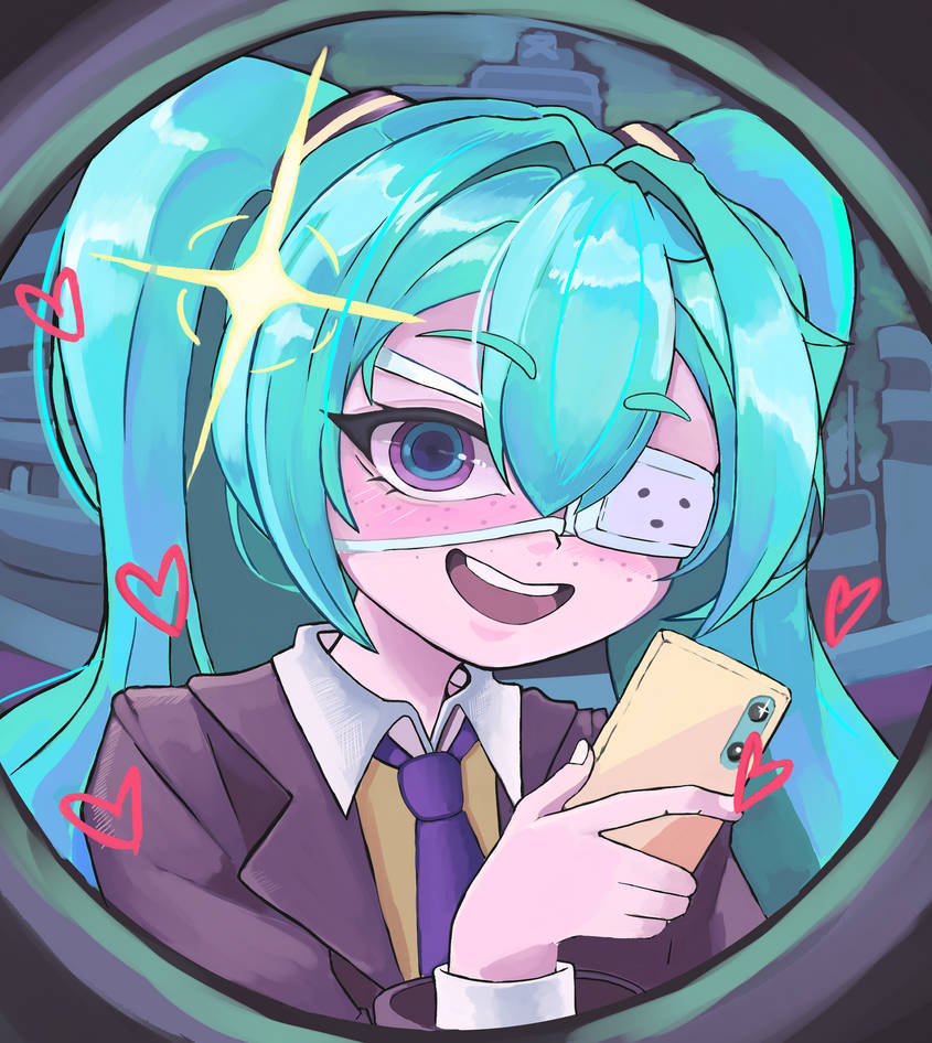 Miku - Monitoring by DanteToons94 on DeviantArt