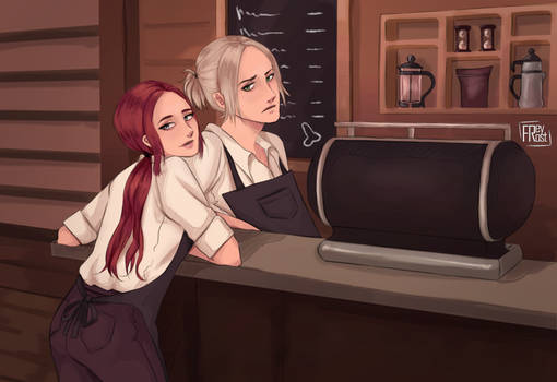 Hazel + Hal = Coffee Shop AU