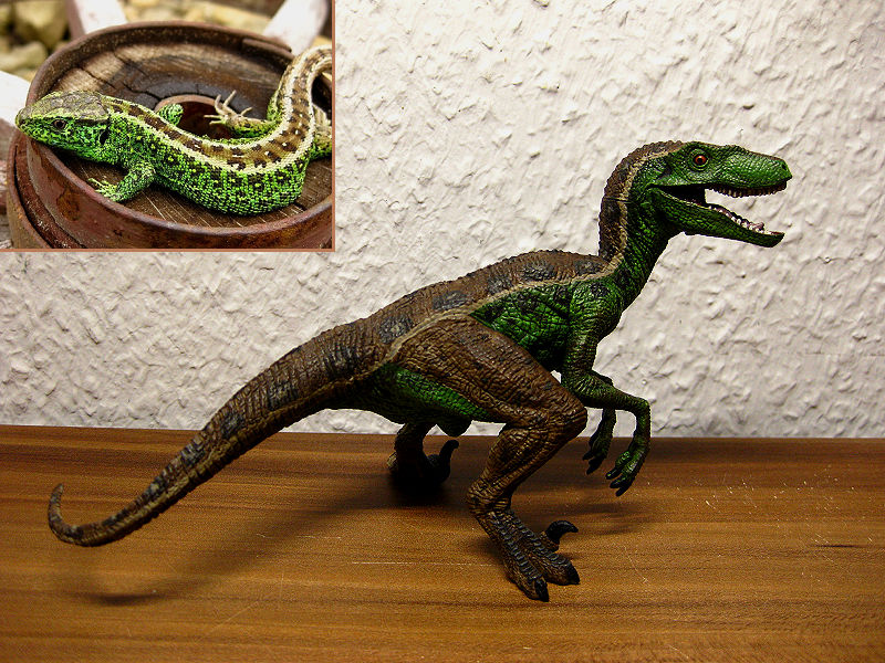 Papo Velociraptor - Repainted in Sand Lizard-Style by Raubpfau on ...