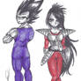 Red and Blue warrior. Vegeta and Articha.