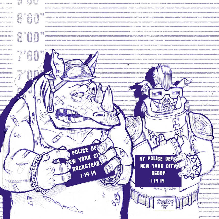 Sketch 14 of 365 Bebop and Rocksteady by robertgant on DeviantArt