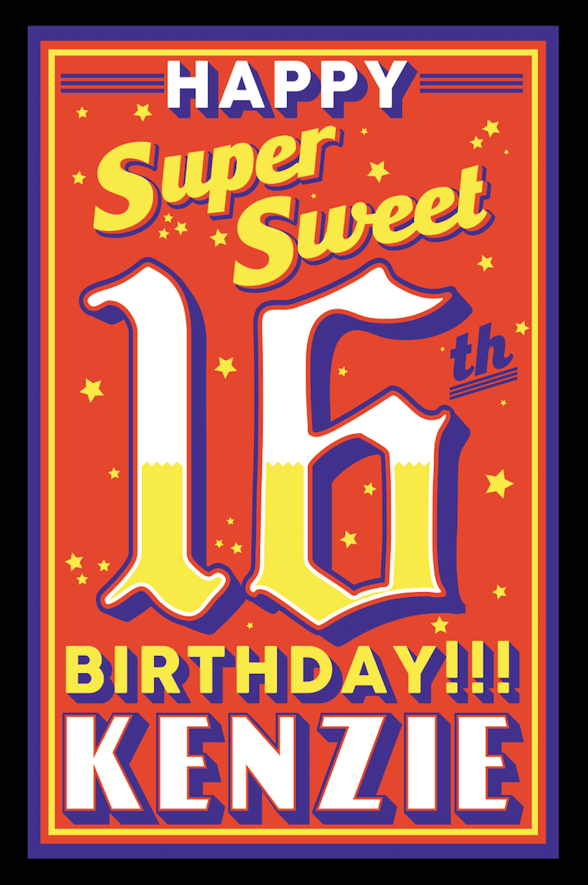 Happy Super Sweet 16th Birthday Kenzie by robertgant on DeviantArt