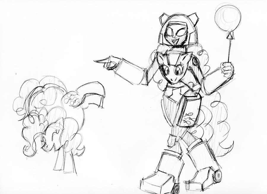 Transformer Pinkie Pie sketch