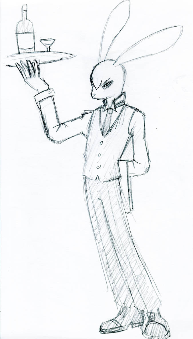 Rabbit Butler sketch by Inspectornills on DeviantArt