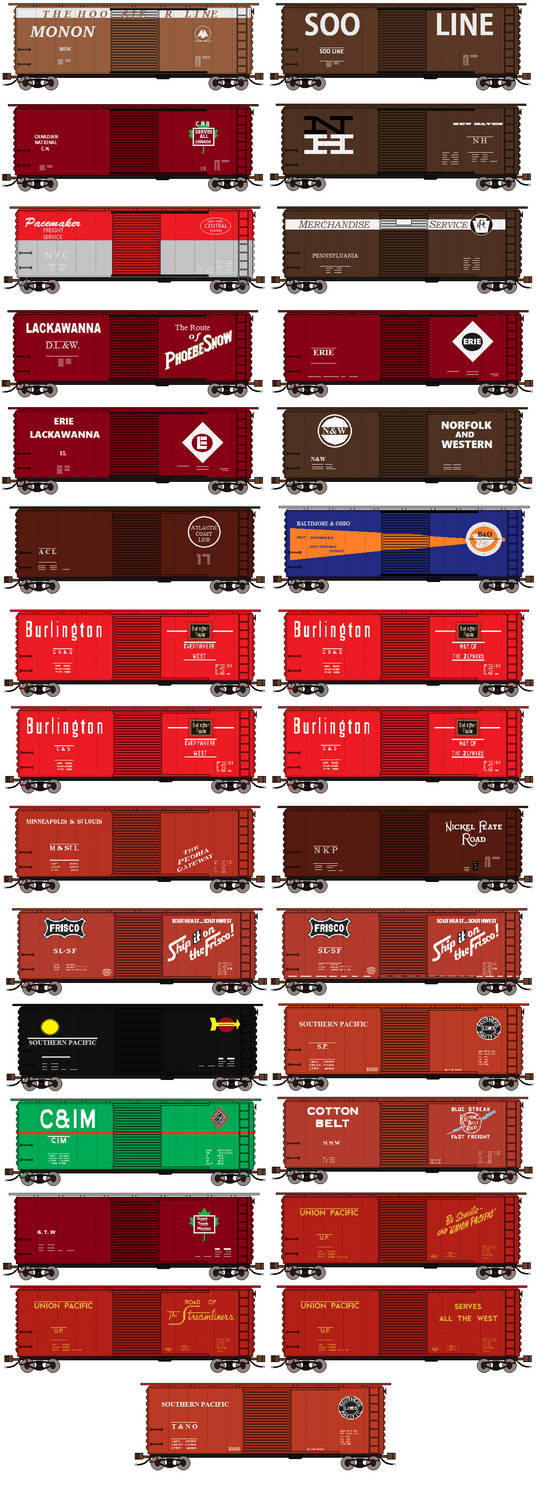 All of my Classic US Boxcars by TNO-794 on DeviantArt