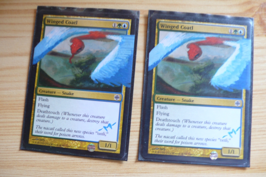 altered MTG - Winged coatl by mmmedo